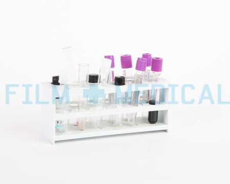 Sample Rack With Test Tubes